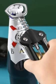 Profesyonel Lüks Ergonomik Tirbüşon - Mantar Kapak Açma Aleti Gümüş Siyah Trbişon - 2