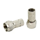 HERZ HRF-03 RG6/U6 22 MM SİYAH CONTALI F KONNEKTÖR (100LÜ POŞET) - 1