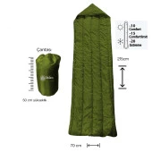 HAKİ YEŞİLİ KAMP UYKU TULUMU SU GEÇİRMEZ (44DEX34) - 1