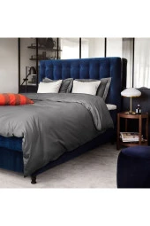 LUKTJASMIN Tek Kişilik Nevresim Seti Parlak Gri MeridyenDukkan 150x200/50x60 cm Parlak Kumaş - 2