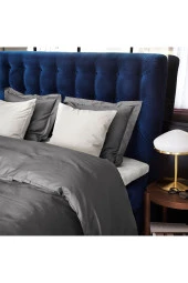 LUKTJASMIN Tek Kişilik Nevresim Seti Parlak Gri MeridyenDukkan 150x200/50x60 cm Parlak Kumaş - 3