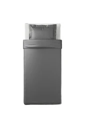 LUKTJASMIN Tek Kişilik Nevresim Seti Parlak Gri MeridyenDukkan 150x200/50x60 cm Parlak Kumaş - 6