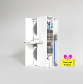 Kenzlife çamaşır-kurutma makinesi dolabı ahi evran sağ byz 187*090*60 çekmeceli + tekli duvar rafı hediye thumbnail 1