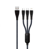 Iphone, Micro ve Type-C Uyumlu Hızlı Şarj ve Data Kablosu 3in1 66w - 3