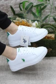 U.S. Polo Assn. Lında Beyaz Yeşil Anatomik Orijinal Ürün Sneaker Kadın Ayakkabı thumbnail 5