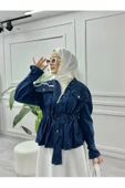 CKT006 KOT İNCİ DETAYLI CEKET - 4