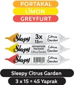 Sleepy Citrus Garden 15 Yaprak 9'lu Paket Islak Cep Mendili - 1