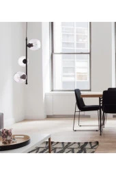 Umur Aydınlatma Minör 3'lü Siyah Füme Cam Boy Sarkıt Avize thumbnail 2