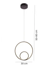 Umur Aydınlatma Spiral Siyah Led Avize Sarkıt thumbnail 3