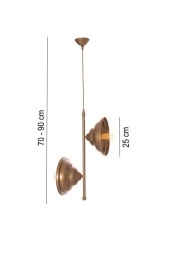 Umur Aydınlatma Togo 2'li Eskitme Boy Sarkıt Avize thumbnail 2