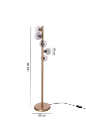 Umur Aydınlatma Minör 5'li Eskitme Füme Camlı Lambader thumbnail 2