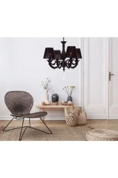 Umur Aydınlatma Albert 4’lü Siyah Şapkalı Sarkıt Avize thumbnail 2