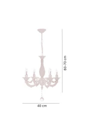 Umur Aydınlatma Albert 4'lü Beyaz Sarkıt Avize thumbnail 2