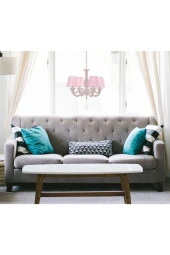 Umur Aydınlatma Albert 4'lü Beyaz Pembe Şapkalı Sarkıt Avize thumbnail 2