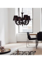 Umur Aydınlatma Albert 4’lü Siyah Şapkalı Sarkıt Avize thumbnail 3