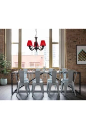 Umur Aydınlatma Albert 3'lü Siyah Kırmızı Şapkalı Sarkıt Avize thumbnail 4