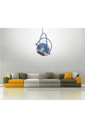 Umur Aydınlatma Gusto Metalik Gök Mavi Sarkıt Avize thumbnail 4