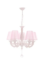 Umur Aydınlatma Albert 5'lü Beyaz Pembe Şapkalı Sarkıt Avize thumbnail 2