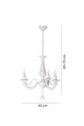 Umur Aydınlatma Albert 3'lü Beyaz Sarkıt Avize thumbnail 4