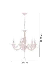 Umur Aydınlatma Albert 5'li Beyaz Sarkıt Avize thumbnail 2