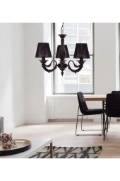 Umur Aydınlatma Albert 3'lü Siyah Şapkalı Sarkıt Avize thumbnail 2