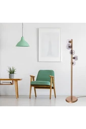 Umur Aydınlatma Minör 5'li Eskitme Füme Camlı Lambader thumbnail 3