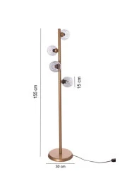 Umur Aydınlatma Minör 4'lü Eskitme Füme Camlı Lambader thumbnail 3