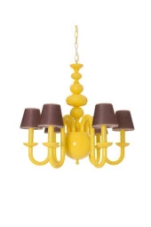 Umur Aydınlatma Roda 6'lı Sarı Kahve Şapkalı Sarkı Avize thumbnail 1