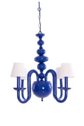 Umur Aydınlatma Roda 4'lü Parlement Mavi Beyaz Şapkalı Sarkıt Avize thumbnail 1