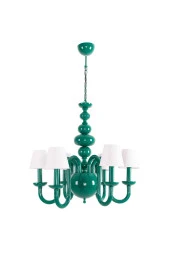 Umur Aydınlatma Roda 6'lı Yeşil Beyaz Şapkalı Sarkıt Avize thumbnail 2