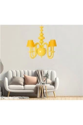 Umur Aydınlatma Roda 4'lü Sarı Şapkalı Sarı Sarkıt Avize thumbnail 3