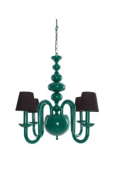 Umur Aydınlatma Roda 4'lü Yeşil Siyah Şapkalı Sarkıt Avize thumbnail 1