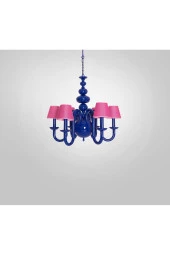 Umur Aydınlatma Roda 6'lı Parlementer Fuşya Şapkalı Sarkıt Avize thumbnail 3