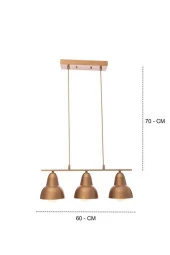 Umur Aydınlatma Lav 3'lü Eskitme Sıralı Sarkıt Avize thumbnail 4