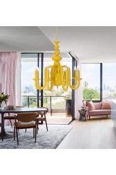 Umur Aydınlatma Roda 8'li Sarı Lüks Sarkıt Avize thumbnail 2