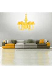 Umur Aydınlatma Roda 6'lı Sarı Şapkalı Sarkıt Avize thumbnail 5