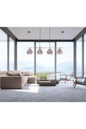 Umur Aydınlatma Minör 4'lü Krom Sıralı Sarkıt Avize thumbnail 3