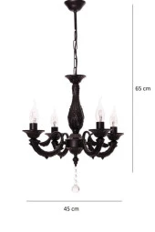 Umur Aydınlatma Albert 4'lü Siyah Minimalist Avize Sarkıt thumbnail 3