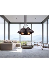 Umur Aydınlatma Lav 5'li Siyah Sarkıt Avize thumbnail 3