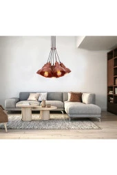 Umur Aydınlatma Lav 7'li Bakır Avize Sarkıt thumbnail 5