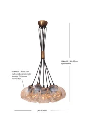 Umur Aydınlatma Minör 7'li Eskitme Sarkıt Avize thumbnail 4