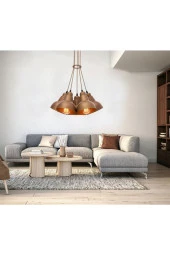 Umur Aydınlatma Lav 5'li Bakır Eskitme Sarkıt Avize thumbnail 3