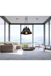 Umur Aydınlatma Lav 3'lü Siyah Sarkıt Avize thumbnail 3