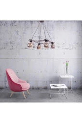 Umur Aydınlatma Inka 4'lü Siyah Lins Füme Camlı Sarkıt Avize thumbnail 2