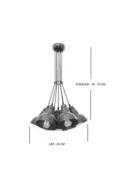 Umur Aydınlatma Lav 7'li Bakır Avize Sarkıt thumbnail 2