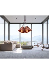 Umur Aydınlatma Lav 7'li Bakır Avize Sarkıt thumbnail 3