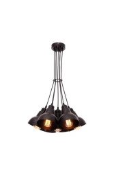 Umur Aydınlatma Lav 7'li Siyah Sarkıt Avize - 1