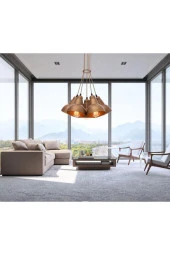 Umur Aydınlatma Lav 5'li Bakır Eskitme Sarkıt Avize thumbnail 2