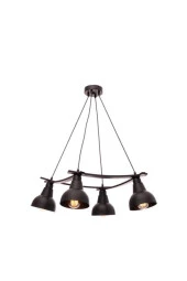 Umur Aydınlatma Inka 4'lü Lav Şapkalı Siyah Avize Sarkıt thumbnail 1