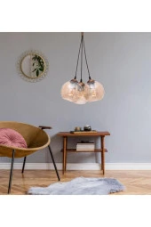 Umur Aydınlatma Minör 3'lü Eskitme Sarkıt Avize thumbnail 3